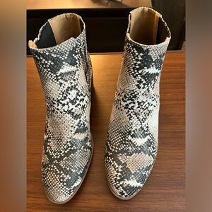 Maurice snakeskin bootie
